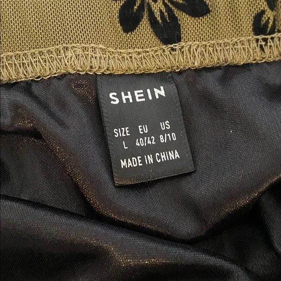 Floral Olive Green Maxi Skirt Size Large - Picture 5 of 9